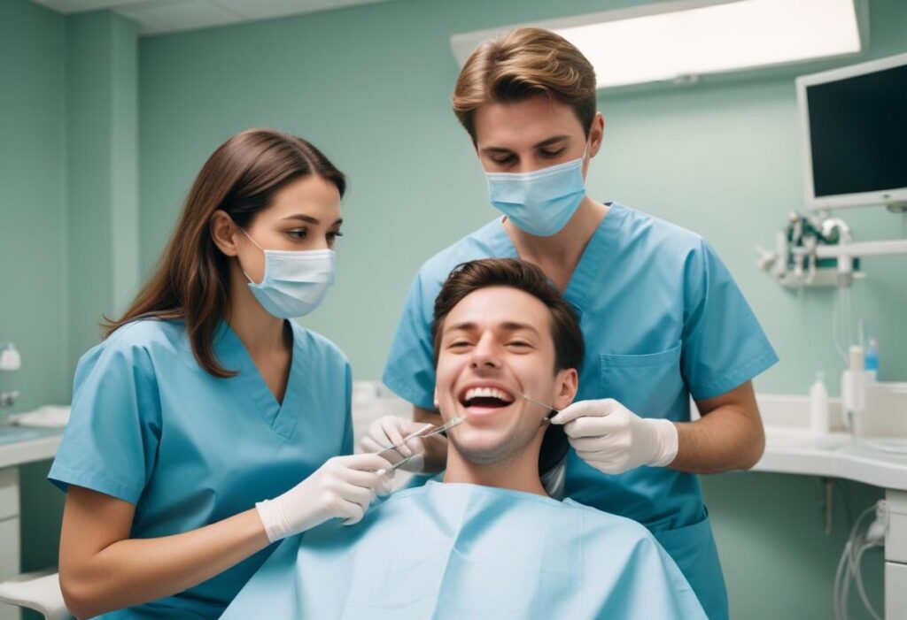 Essential: The Ultimate of Regular Dental Check-Ups 3 pikaso texttoimage 35mm film photography A young man in a dental chai October 2025 Vadodara India