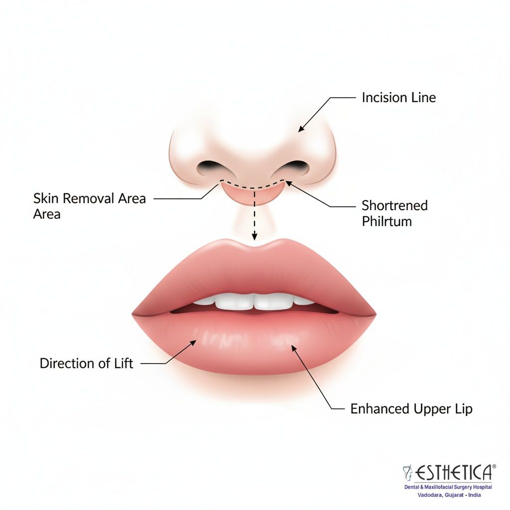 Lip Lift Surgery 1 November 2025 Vadodara India